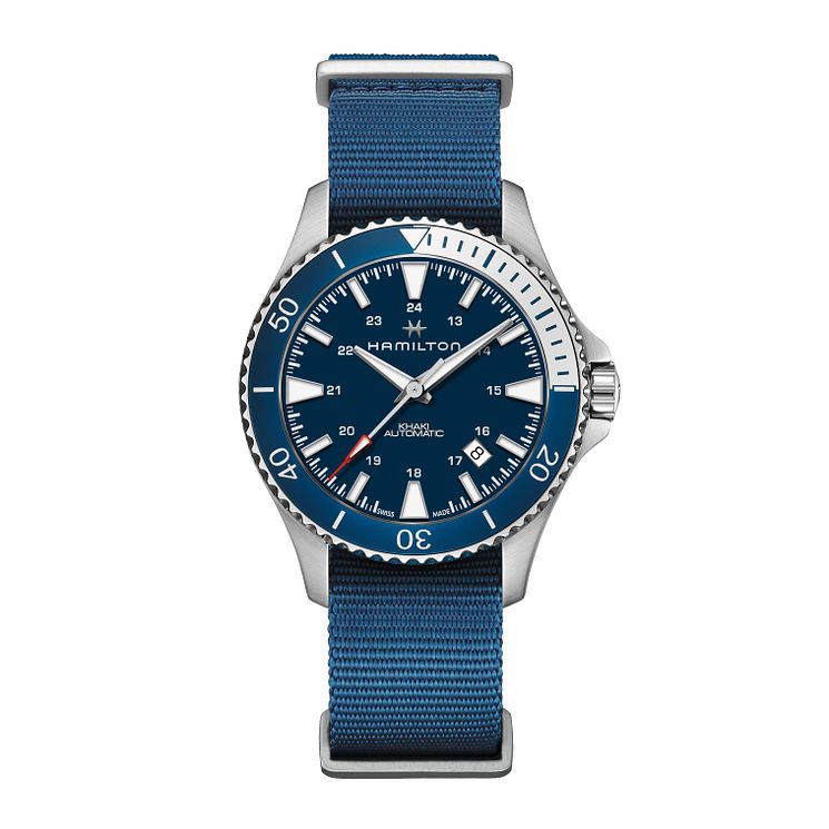 Hamilton Khaki Navy Scuba Automatic Blue Strap Watch