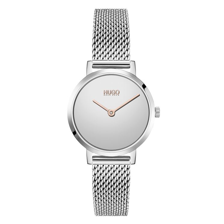 Hugo #cherish Ladies Stainless Steel Mesh Bracelet Watch