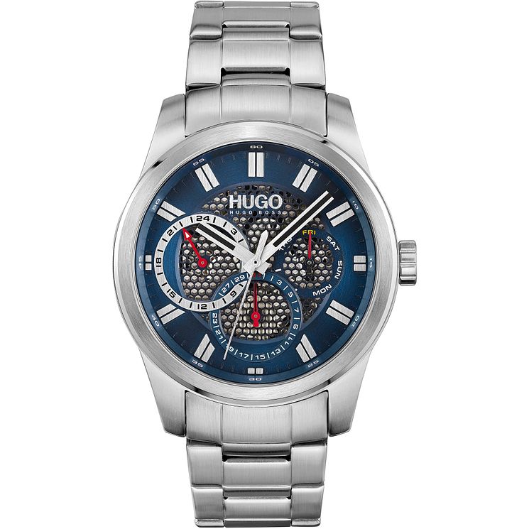 Hugo #skeleton Mens Stainless Steel Bracelet Watch