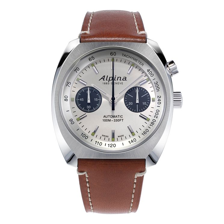 Alpina Startimer Pilot Heritage Auto Leather Strap Watch