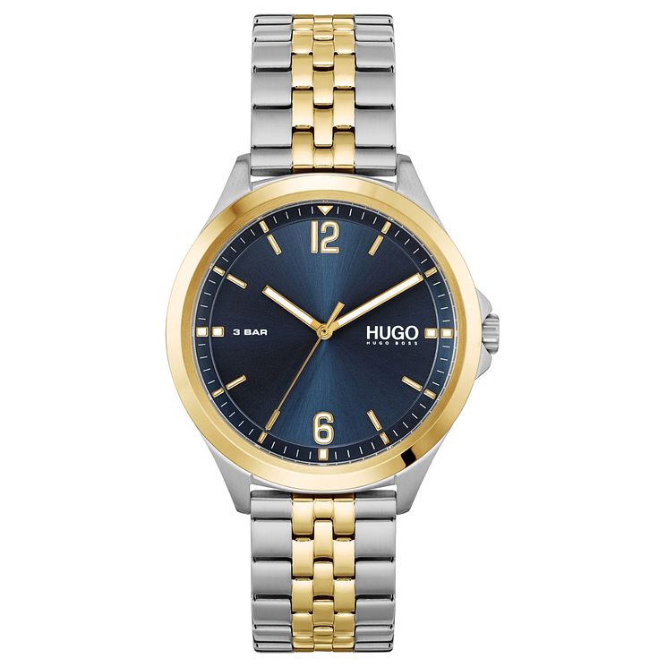 Hugo #suit Mens Two Tone Bracelet Watch