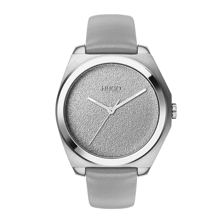 Hugo Imagine Ladies Grey Leather Strap Watch