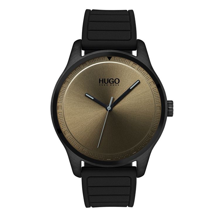 Hugo Move Mens Black Silicone Strap Watch