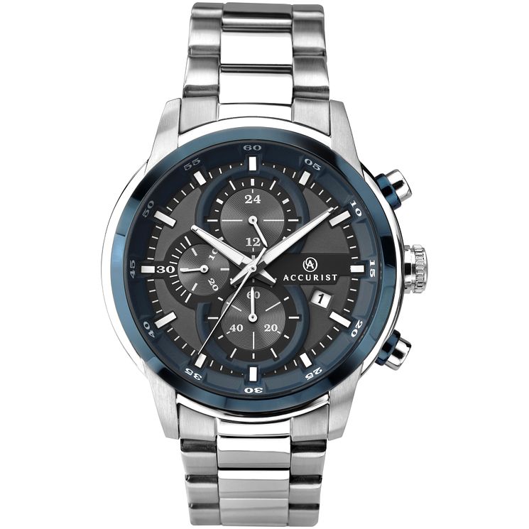 Accurist Chronograph Mens Stainless Steel Bracelet Watch