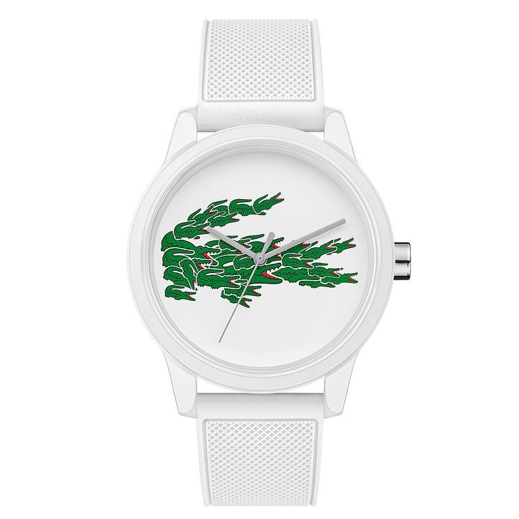 Lacoste 12.12 Holiday Mens White Silicone Strap Watch