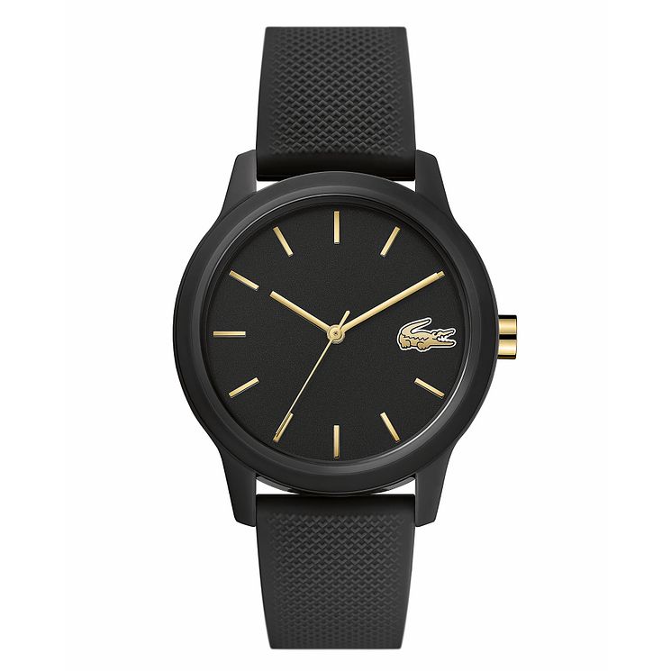 Lacoste 12.12 Ladies Black Silicone Strap Watch