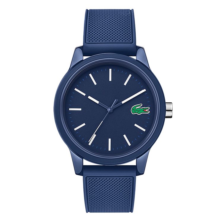 Lacoste Mens Blue Dial Blue Silicone Strap Watch