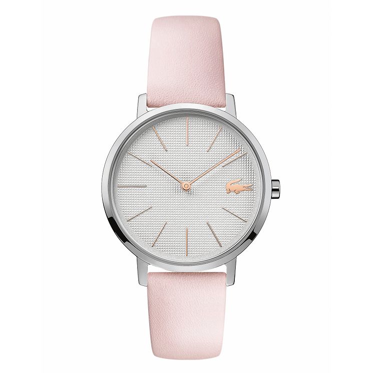 Lacoste Moon Ladies Pink Leather Strap Watch