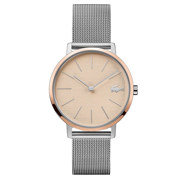 Lacoste Moon Ladies Stainless Steel Mesh Bracelet Watch