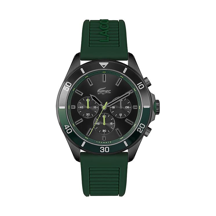 Lacoste Tiebreaker Mens Green Silicone Strap Watch