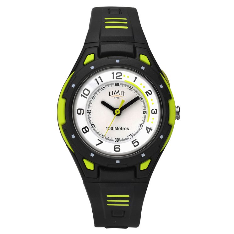 Limit Mens Black Plastic Strap Watch