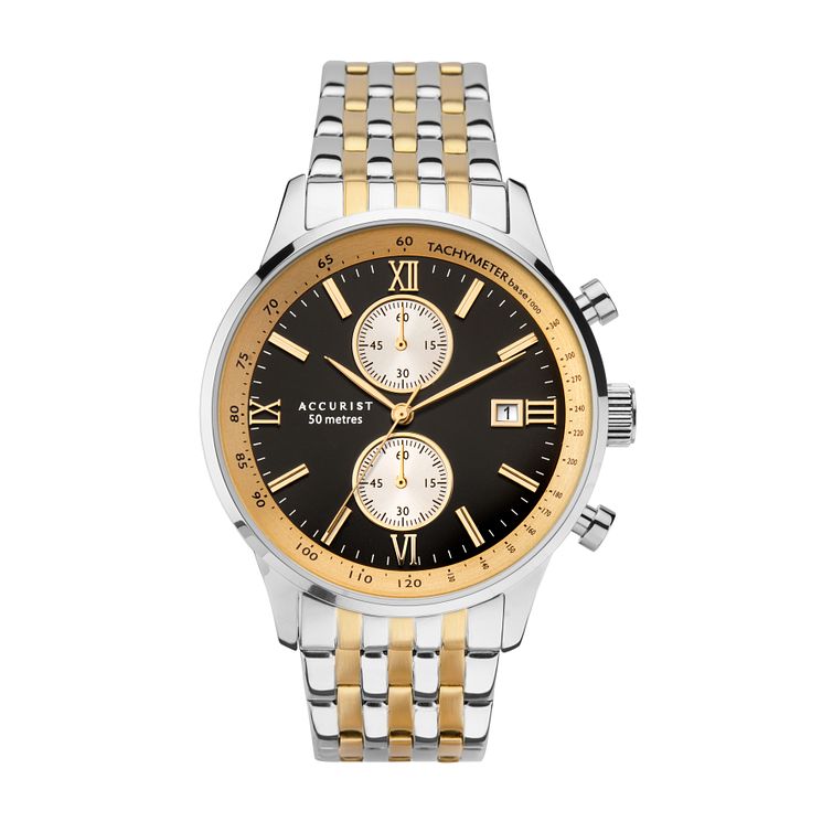 Accurist Chronograph Mens Two Tone Bracelet Watch