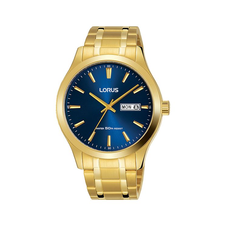 Lorus Mens Gold Plated Bracelet Watch