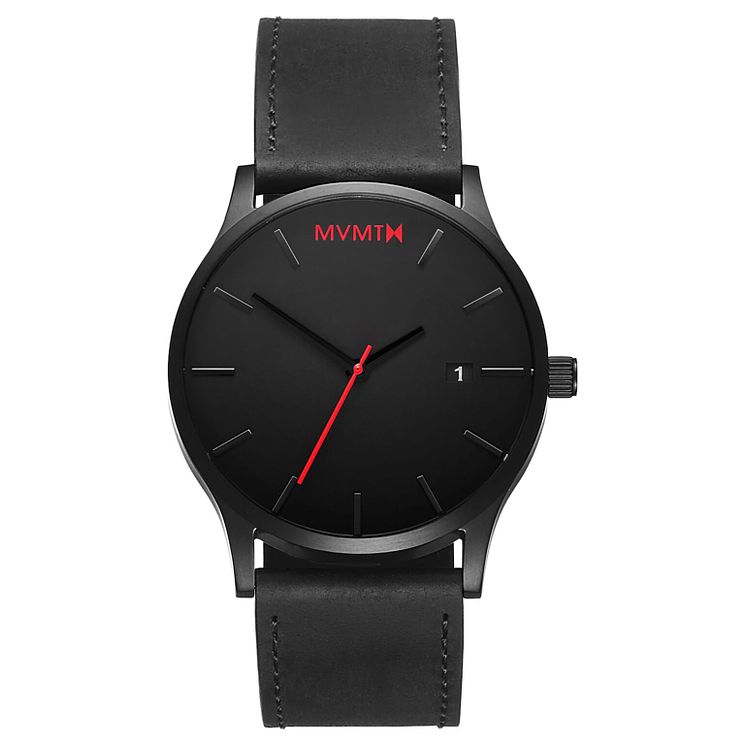 Mvmt Classic Mens Black Leather Strap Watch