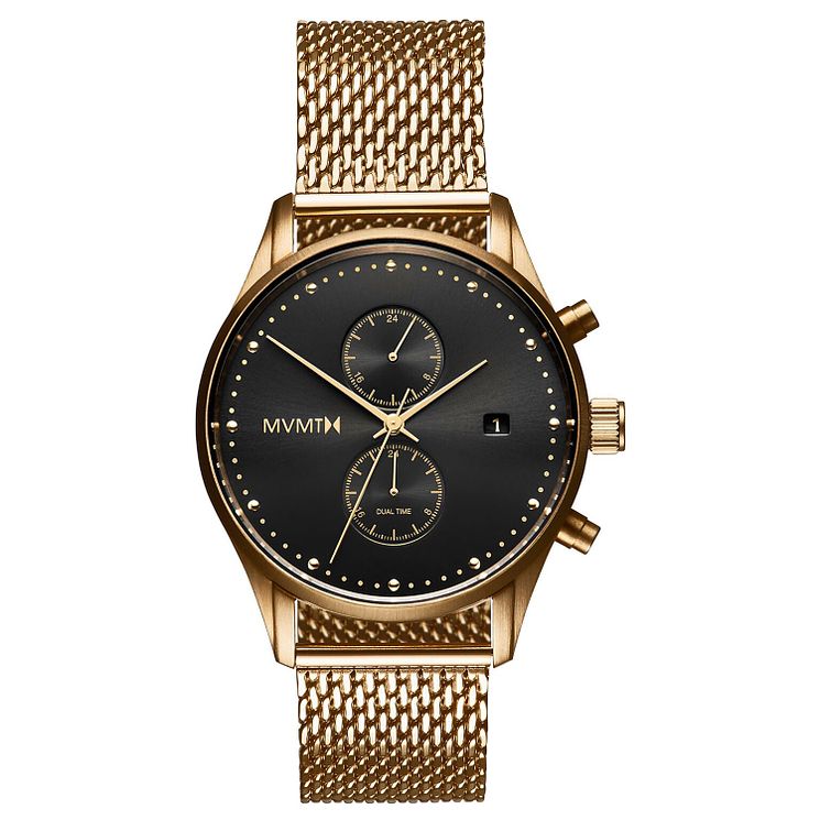 Mvmt Voyager Mens Gold Ip Bracelet Watch