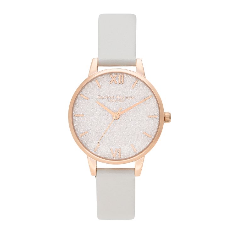 Olivia Burton Glitter Bee Ladies Pink Vegan Strap Watch