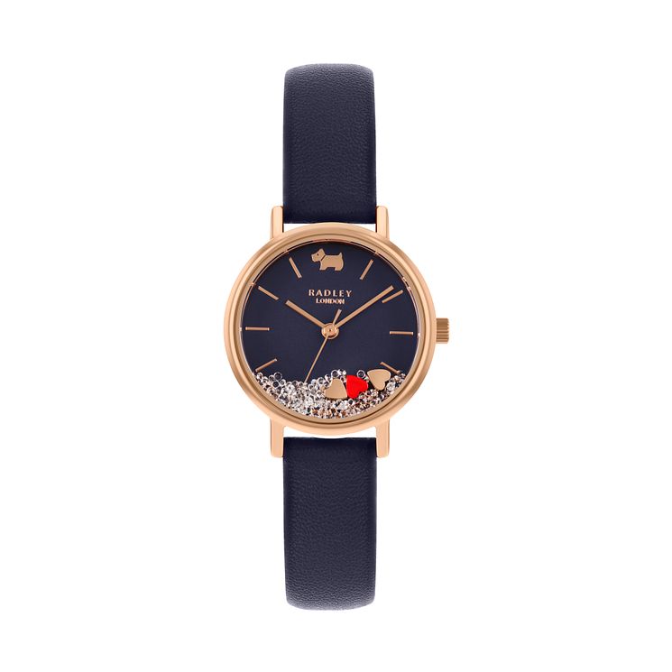 Radley Hello Love Ladies Navy Leather Strap Watch