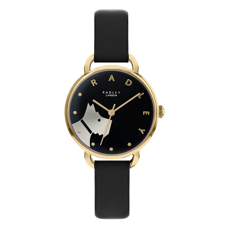 Radley Ladies Black Leather Strap Watch