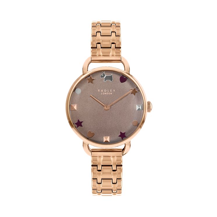 Radley Ladies Rose Gold Tone Brown Dial Watch