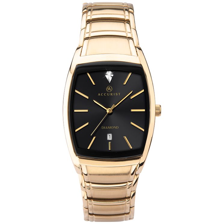 Accurist Classic Diamond Mens Gold Tone Bracelet Watch