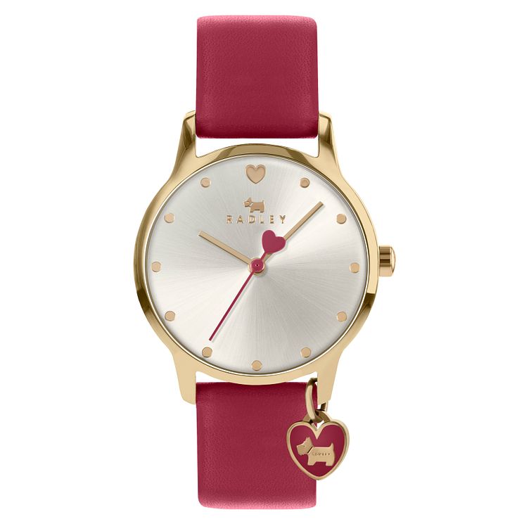 Radley London Ladies Red Leather Strap Watch