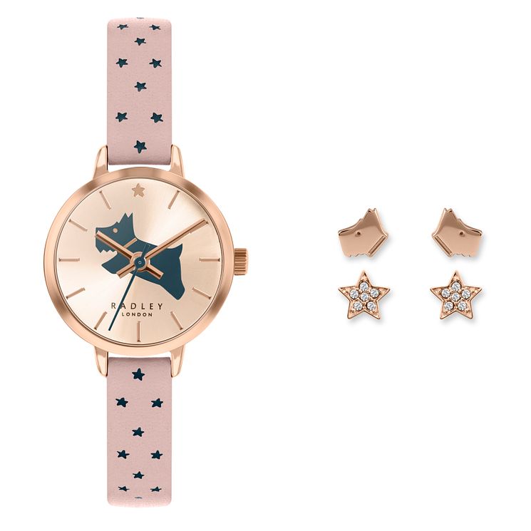 Radley London Ladies Star Strap WatchandEarrings Gift Set