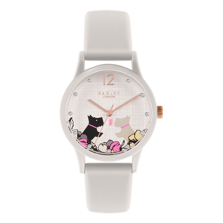 Radley say It With Flowers White Silicone Strap Watch