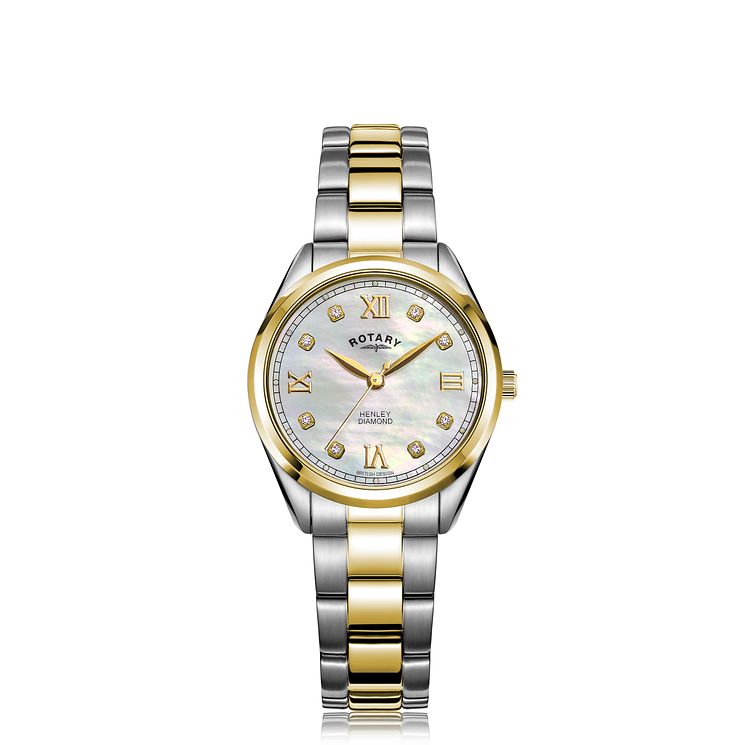 Rotary Henley Diamond Ladies Two Tone Bracelet Watch
