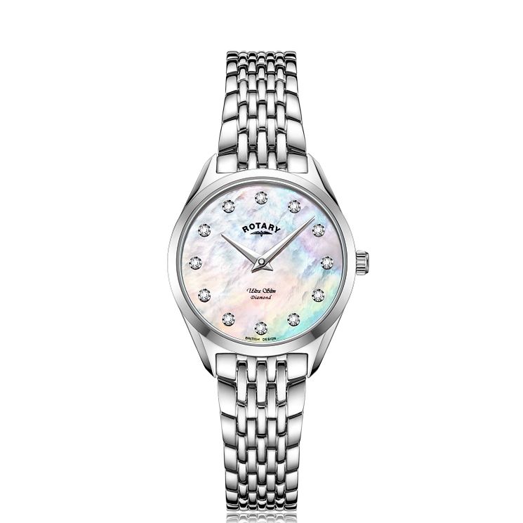 Rotary Ultra Slim Ladies Stainless Steel Bracelet Watch