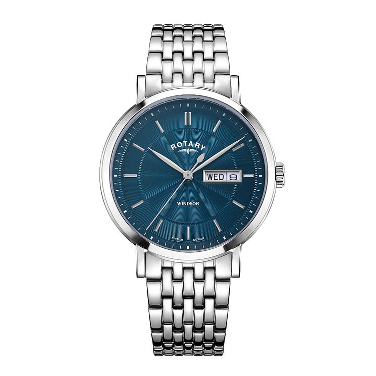 Rotary Windsor Mens Stainless Steel Bracelet Watch