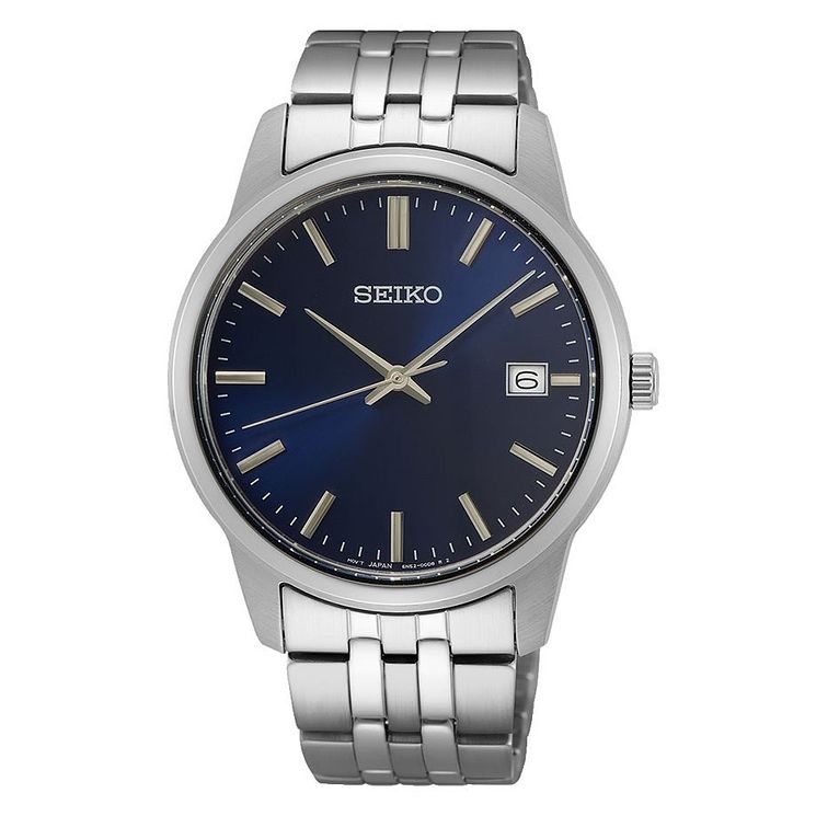 Seiko Classic Dress Mens Stainless Steel Bracelet Watch