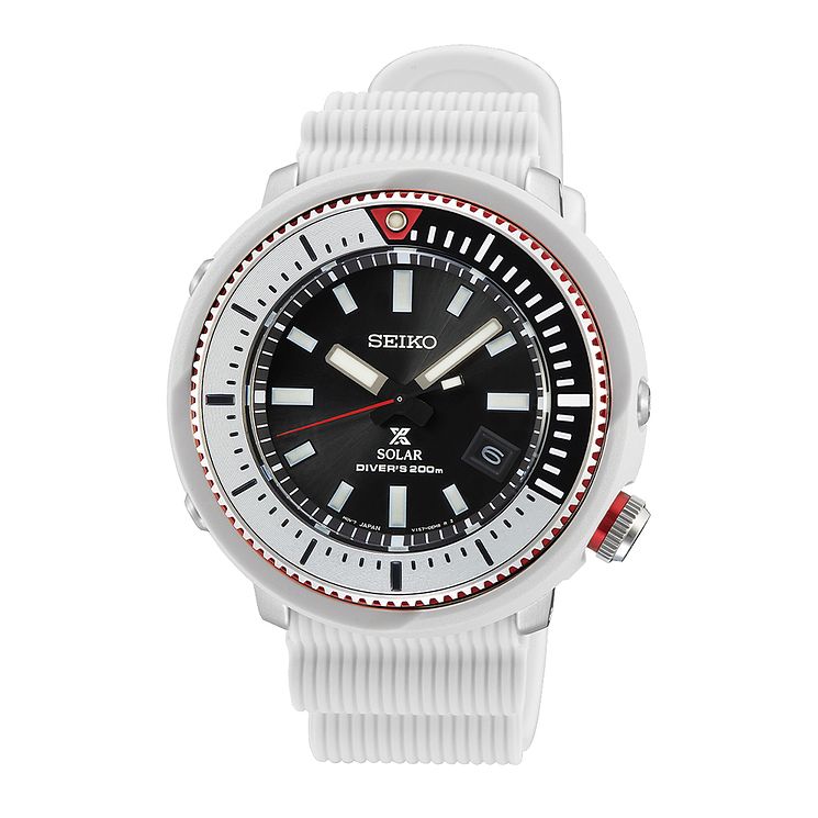 Seiko Prospex Street White Silicone Strap Watch