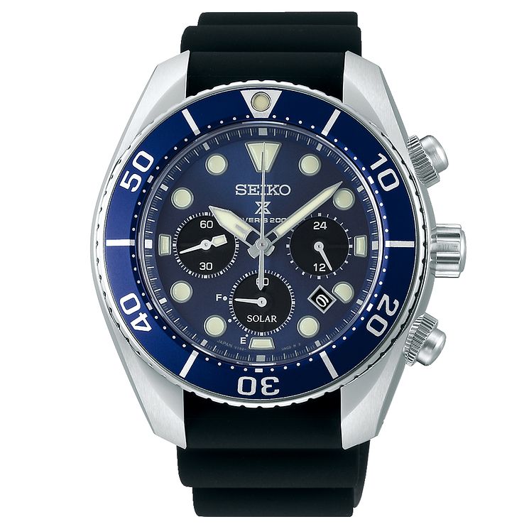 Seiko Prospex Sumo Chronograph Mens Silicone Strap Watch