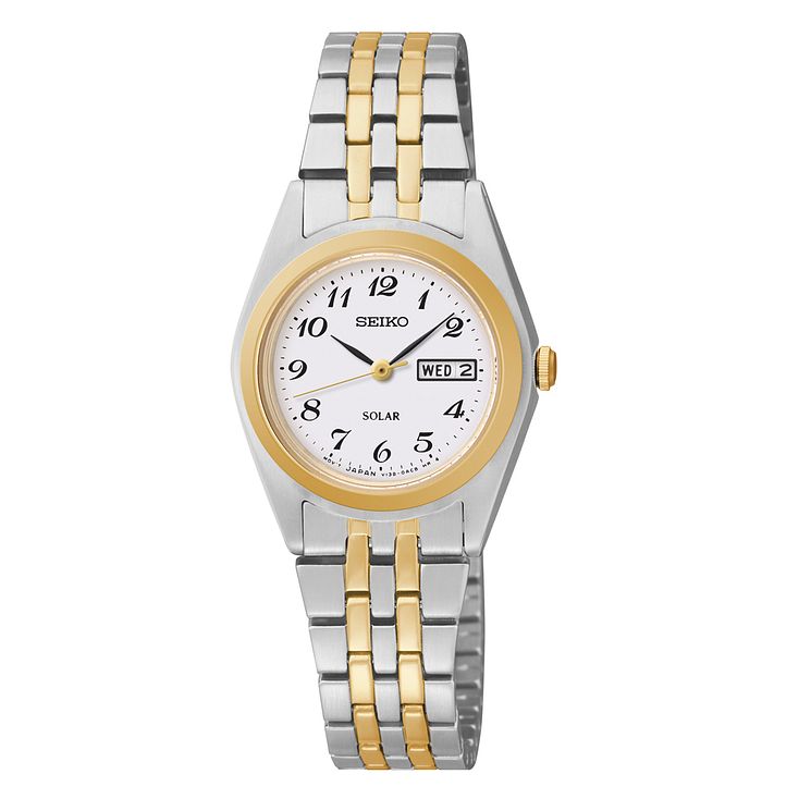 Seiko Solar Ladies Two Tone Bracelet Watch