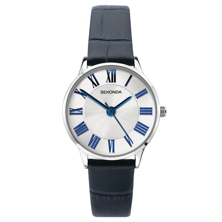 Sekonda Blue Leather Strap Watch