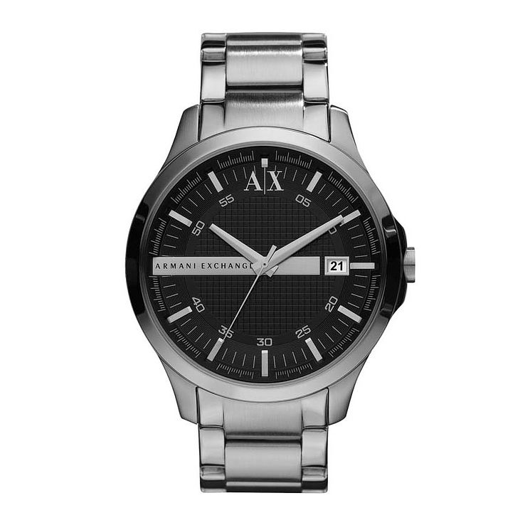 Armani Exchange Mens Dark Grey Stainless Steel Watch