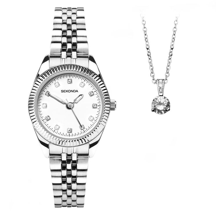 Sekonda Ladies Bracelet WatchandPendant Gift Set