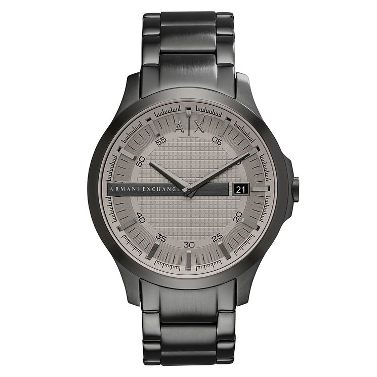 Armani Exchange Mens Grey Stainless Steel Bracelet Watch