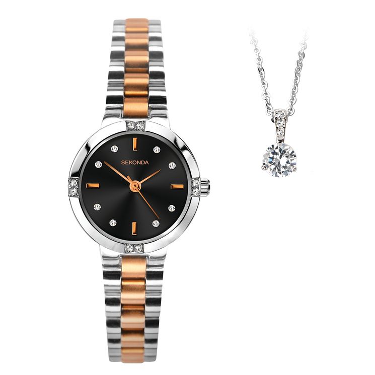 Sekonda Ladies Two Tone 2 Piece Gift Set