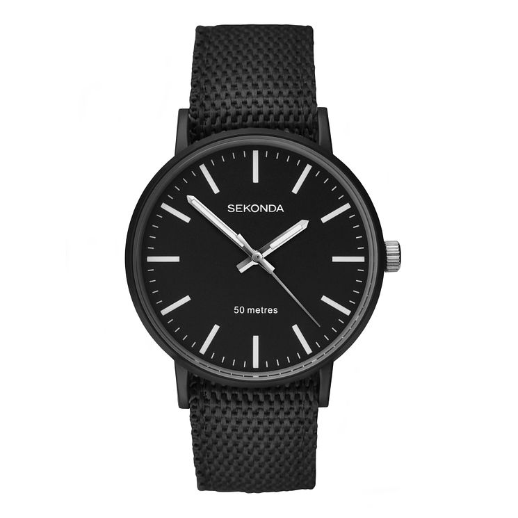 Sekonda Mens Black Reversible Strap Watch