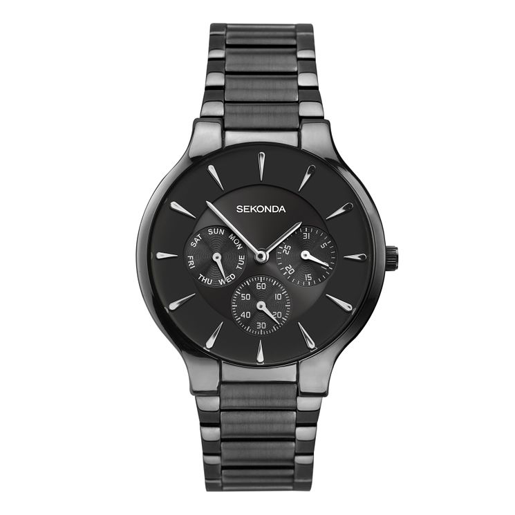 Sekonda Mens Black Stainless Steel Bracelet Watch