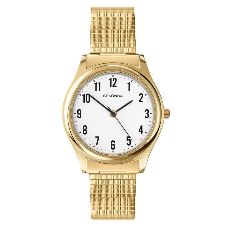 Sekonda Mens Gold Expander Bracelet Watch