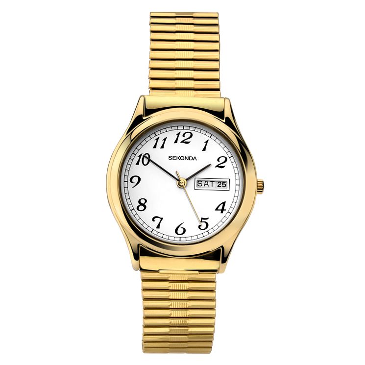 Sekonda Mens Gold Plated Stainless Steel Bracelet Watch