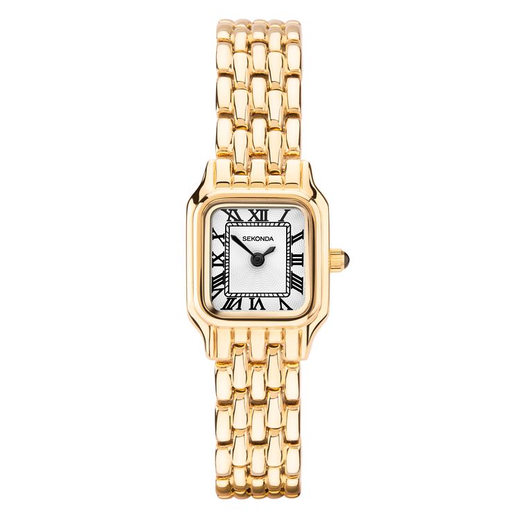 Sekonda Octagonal Ladies Yellow Gold Tone Bracelet Watch