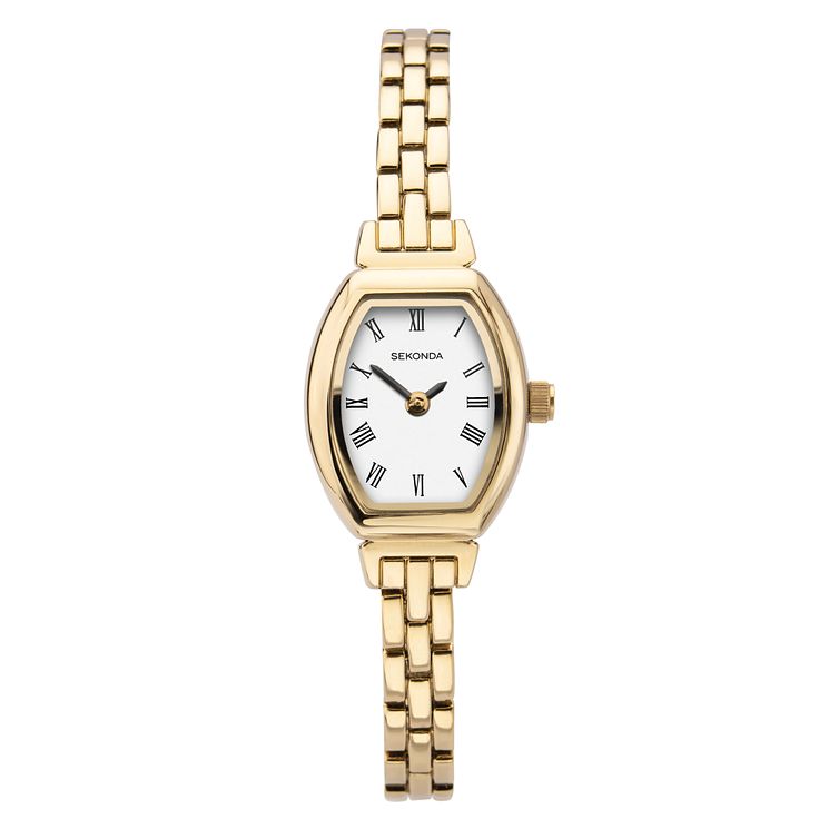 Sekonda Tonneau Gold Tone Bracelet Watch