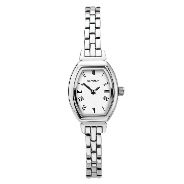 Sekonda Tonneau Silver Tone Bracelet Watch