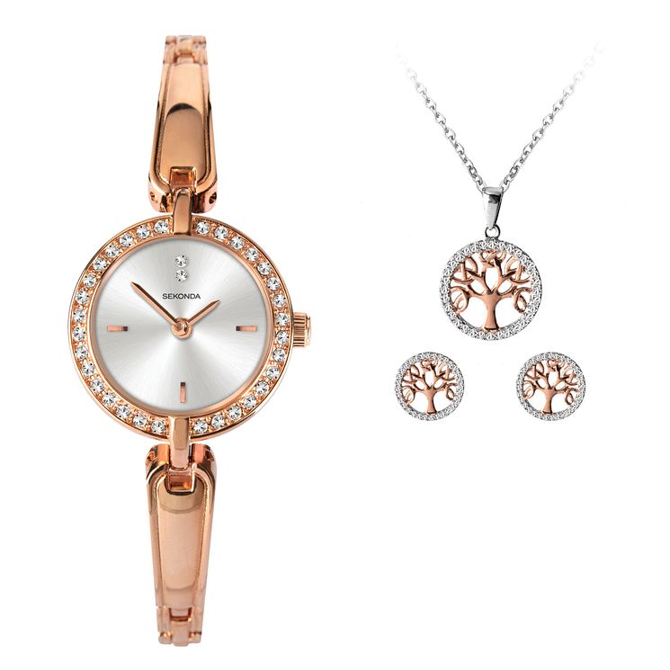 Sekonda Tree Of Life Ladies WatchandJewellery Gift Set