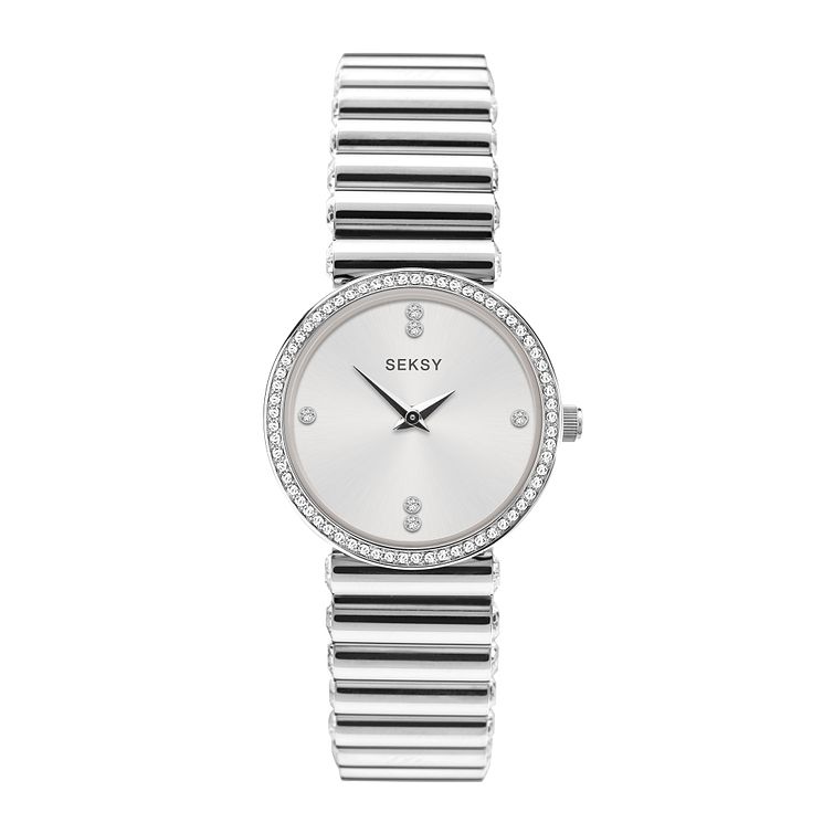 Seksy Crystal Two-tone Bracelet Watch