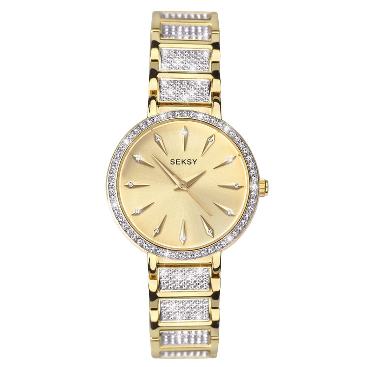 Seksy Two-tone Gold Plated Bracelet Watch