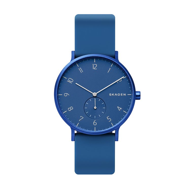 Skagen Aaren Kulor Blue Silicone Strap Watch